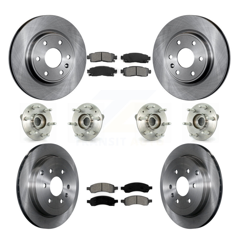 Kit de Rotor et de plaquettes de frein, roulement de moyeu avant et arrière (10 pièces) pour GMC Acadia Buick Enclav