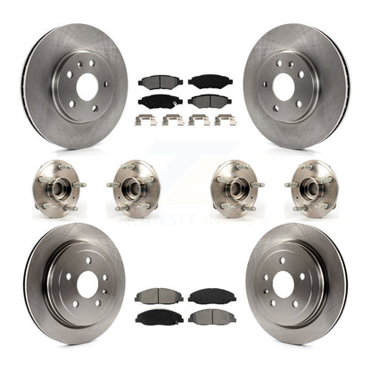 Kit de rotors et plaquettes de frein à disque, roulements de moyeu avant et arrière (10 pièces) pour Cadillac CTS