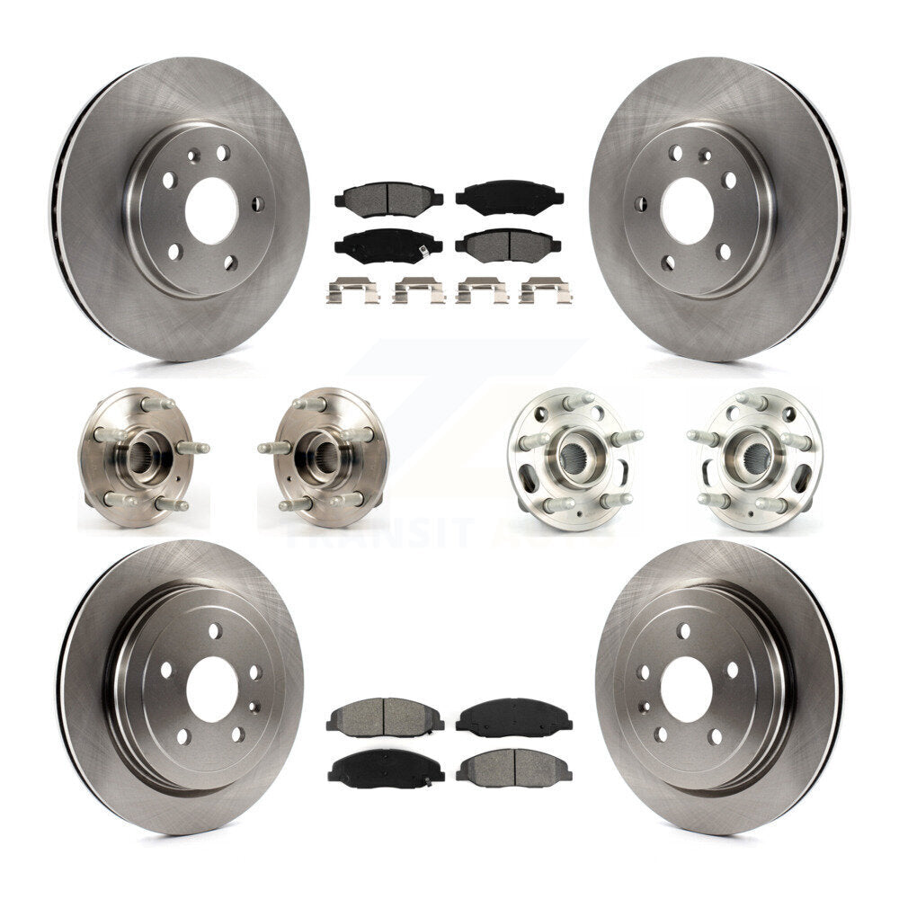 Kit de rotors et plaquettes de frein à disque, roulements de moyeu avant et arrière (10 pièces) pour Cadillac CTS