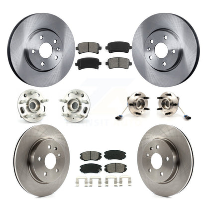 Kit de rotor et de plaquettes de frein à disque, roulement de moyeu avant et arrière (10 pièces) pour Buick Allur 2010