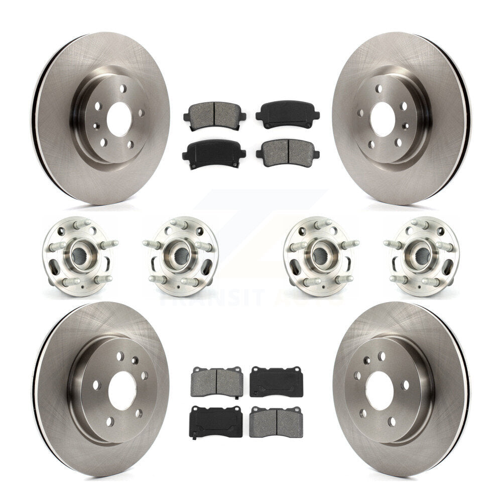 Kit de rotors et plaquettes de frein à disque, roulements de moyeu avant et arrière (10 pièces) pour Cadillac XTS