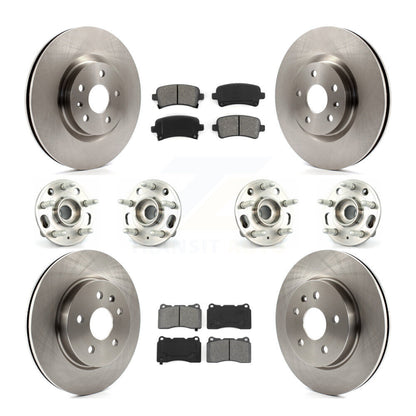 Kit de rotors et plaquettes de frein à disque, roulements de moyeu avant et arrière (10 pièces) pour Cadillac XTS