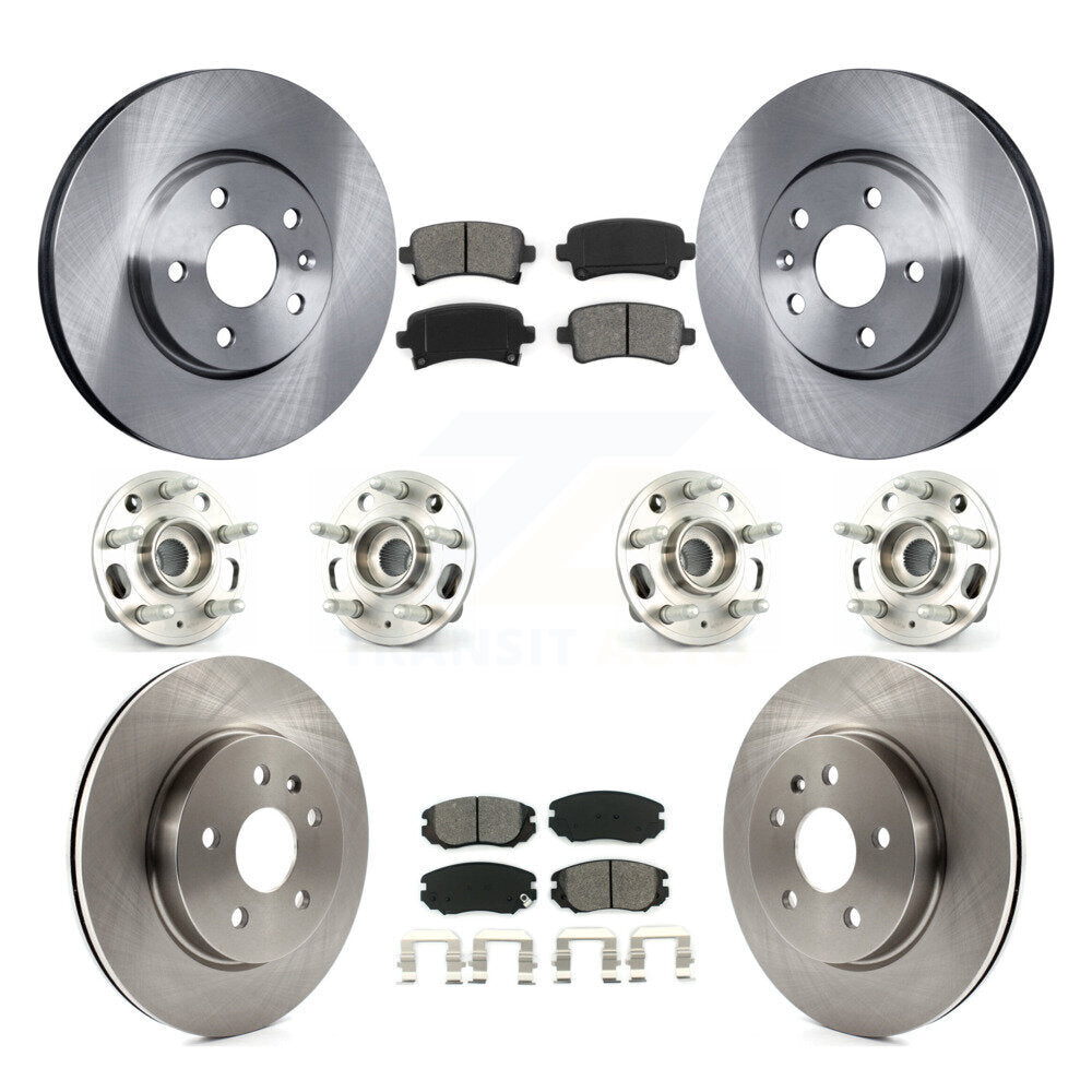 Kit de rotors et plaquettes de frein, roulement de moyeu avant et arrière (10 pièces) pour Chevrolet Malibu Impal