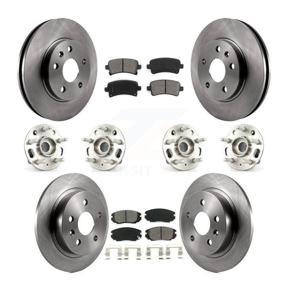Kit de Rotor et de plaquettes de frein, roulement de moyeu avant et arrière (10 pièces) pour Chevrolet Malibu Limite