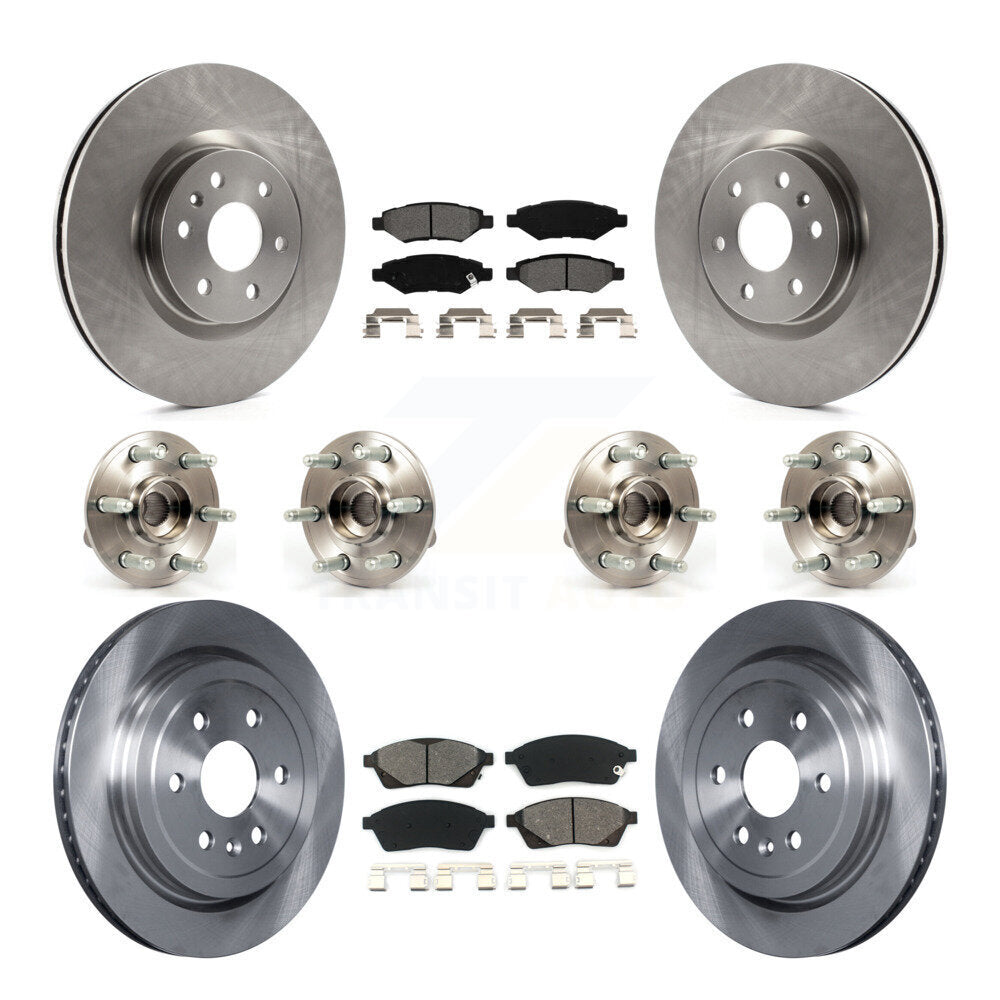 Kit de Rotor et de plaquettes de frein, roulement de moyeu avant et arrière (10 pièces) pour Cadillac SRX Saab 9-4