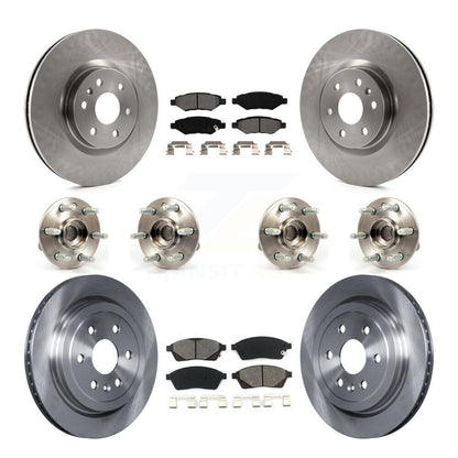 Kit de Rotor et de plaquettes de frein, roulement de moyeu avant et arrière (10 pièces) pour Cadillac SRX Saab 9-4