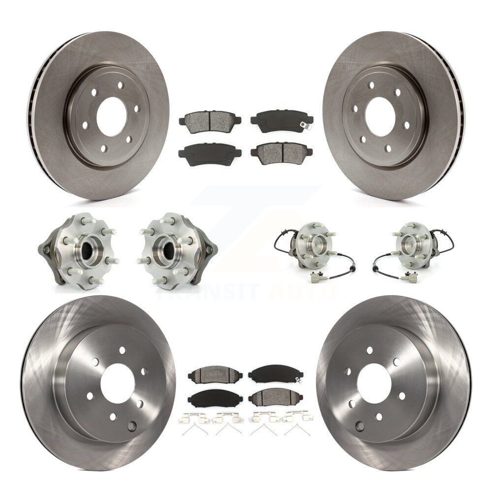 Kit de rotor et de plaquettes de frein à disque, roulement de moyeu avant et arrière (10 pièces) pour Nissan Pathfinde