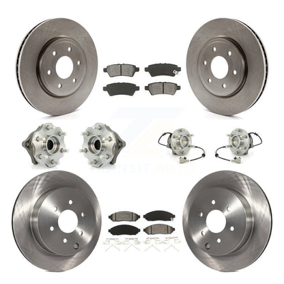 Kit de rotor et de plaquettes de frein à disque, roulement de moyeu avant et arrière (10 pièces) pour Nissan Pathfinde