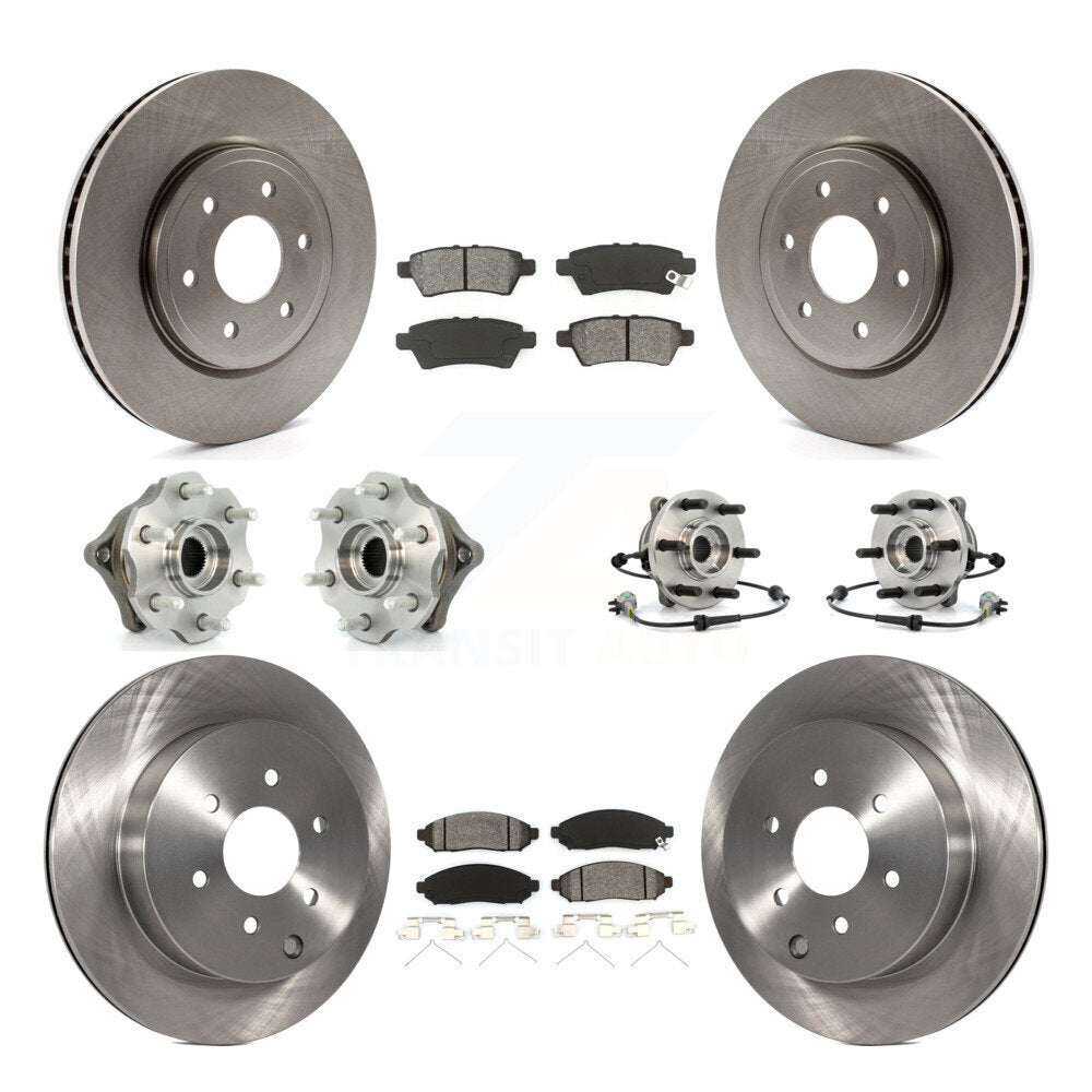 Kit de rotor et de plaquettes de frein à disque, roulement de moyeu avant et arrière (10 pièces) pour Nissan Pathfinde