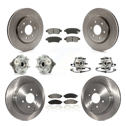 Kit de rotor et de plaquettes de frein à disque, roulement de moyeu avant et arrière (10 pièces) pour Nissan Pathfinde