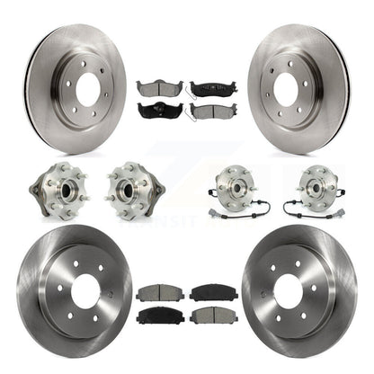 Kit de rotors et plaquettes de frein à disque, roulements de moyeu avant et arrière (10 pièces) pour Nissan Armada