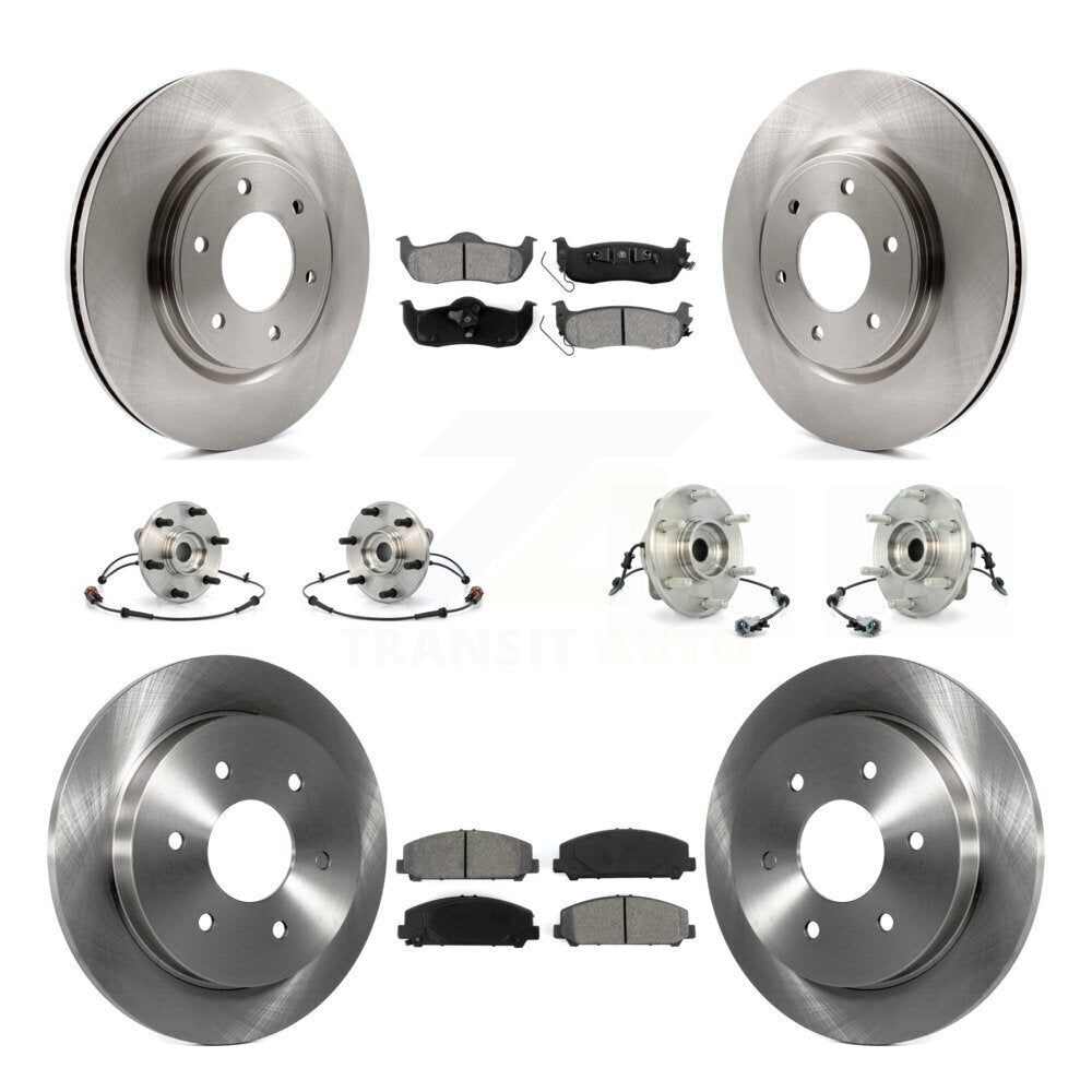 Kit de rotor et de plaquettes de frein, roulement de moyeu avant et arrière (10 pièces) pour INFINITI QX56 à partir de 04 0