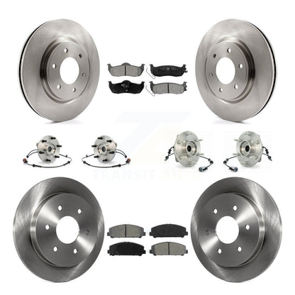Kit de rotor et de plaquettes de frein, roulement de moyeu avant et arrière (10 pièces) pour INFINITI QX56 à partir de 04 0