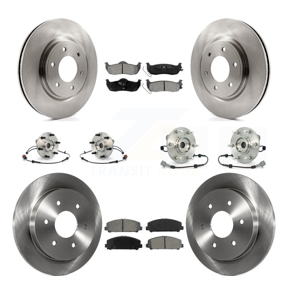 Kit de Rotor et de plaquettes de frein, roulement de moyeu avant et arrière (10 pièces) pour Nissan Armada INFINIT