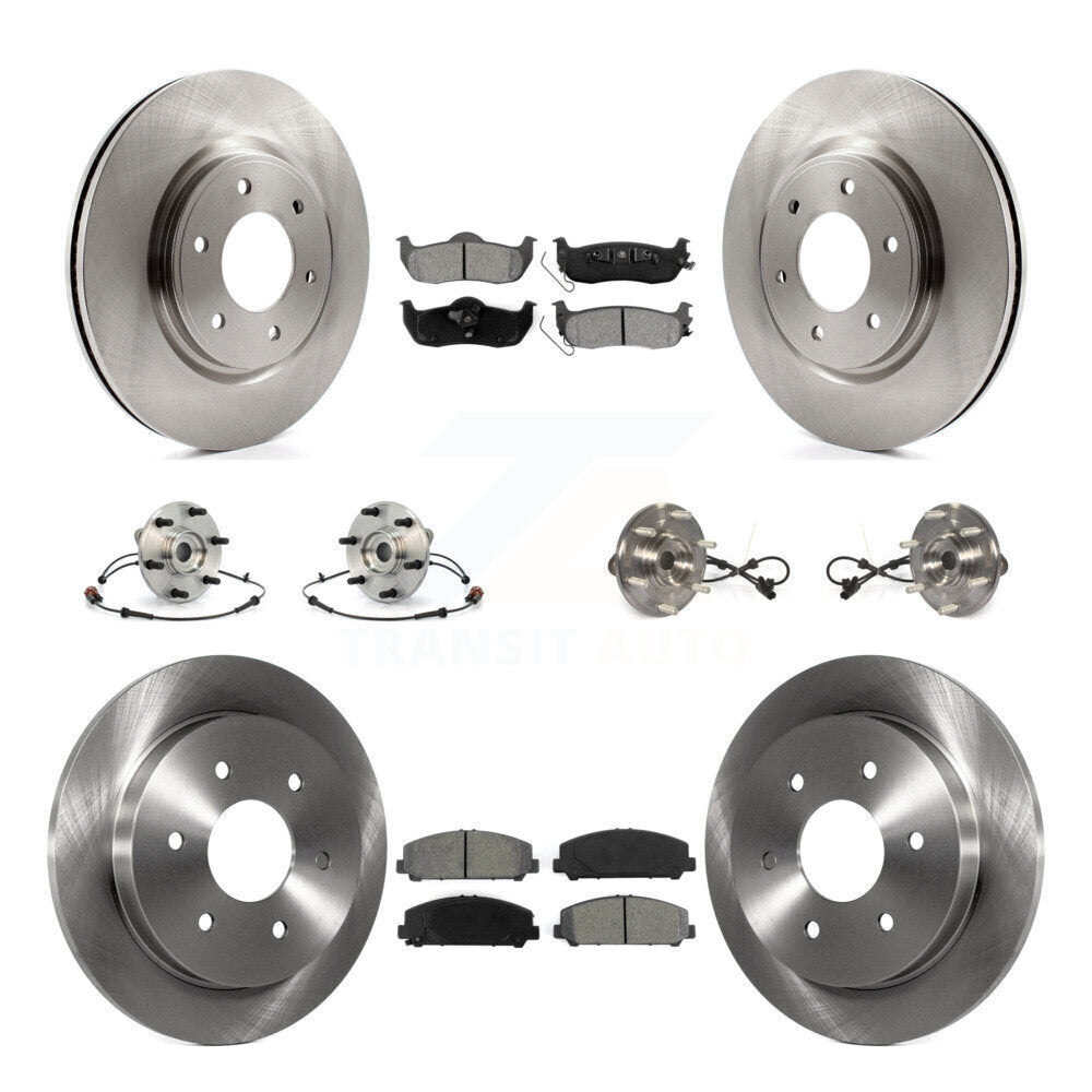 Kit de rotors et plaquettes de frein à disque, roulements de moyeu avant et arrière (10 pièces) pour Nissan Armada