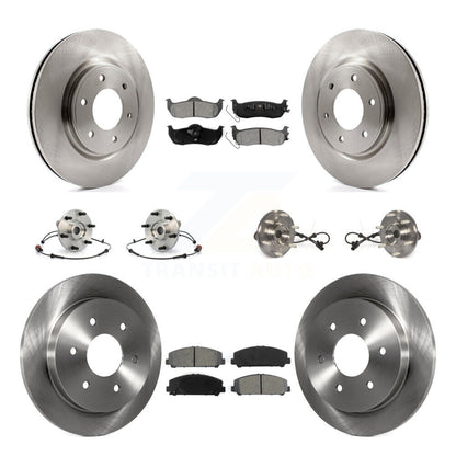Kit de rotors et plaquettes de frein à disque, roulements de moyeu avant et arrière (10 pièces) pour Nissan Armada