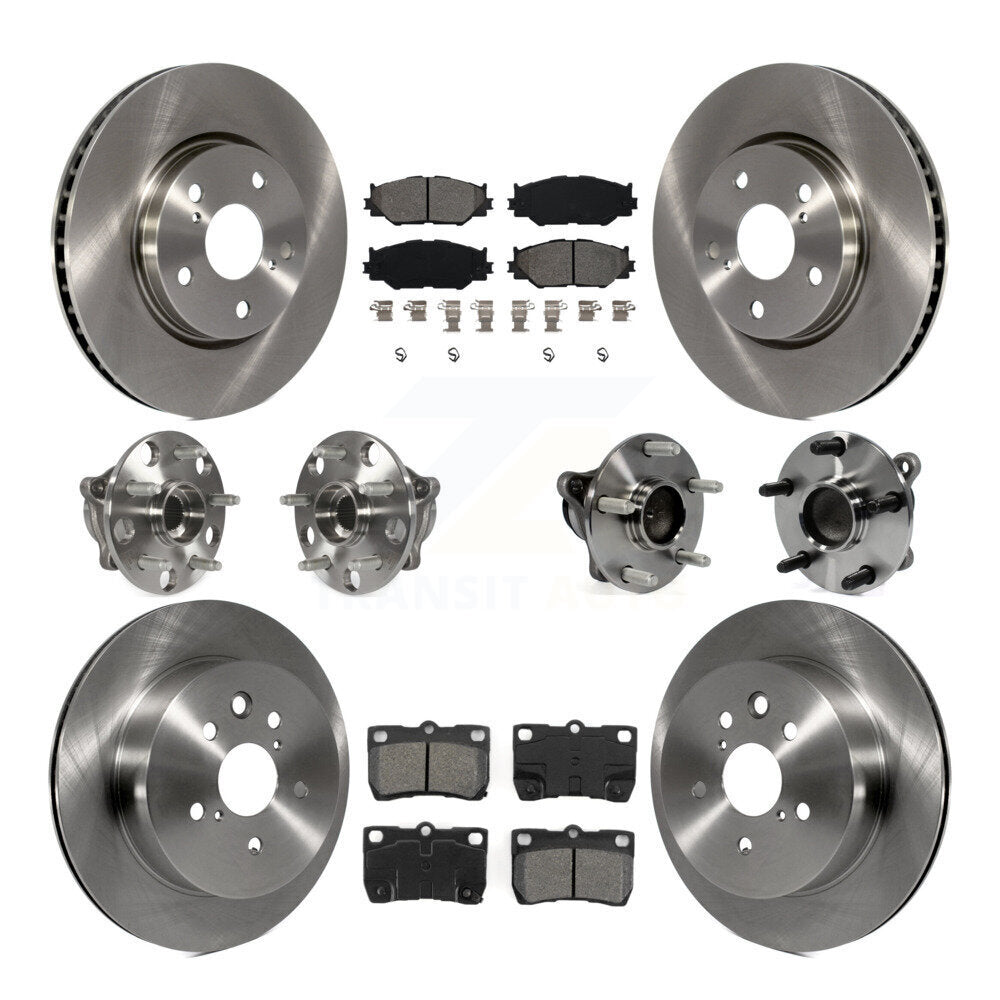 Kit de Rotor et de plaquettes de frein, roulement de moyeu avant et arrière (10 pièces) pour Lexus IS250 C avec RW