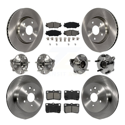 Kit de Rotor et de plaquettes de frein, roulement de moyeu avant et arrière (10 pièces) pour Lexus IS250 C avec RW