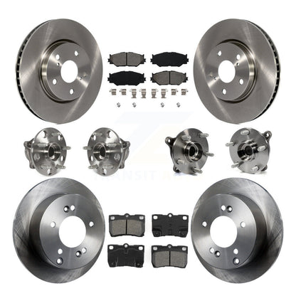 Kit de rotors et plaquettes de frein à disque, roulements de moyeu avant et arrière (10 pièces) pour Lexus IS250