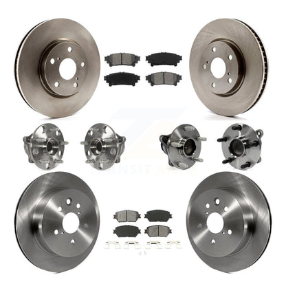 Kit de plaquettes de Rotor de frein, roulement de moyeu avant et arrière (10 pièces) pour Lexus IS250 C F Sport 14