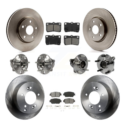 Kit de rotors et plaquettes de frein à disque, roulements de moyeu avant et arrière (10 pièces) pour Lexus IS250