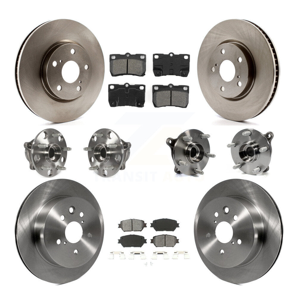Kit de plaquettes de rotor de frein à disque, roulement de moyeu avant et arrière (10 pièces) pour Lexus GS300 AW 2006