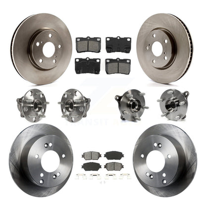 Kit de rotors et plaquettes de frein à disque, roulements de moyeu avant et arrière (10 pièces) pour Lexus IS250