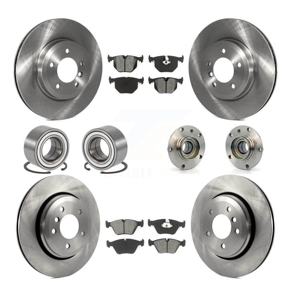 Kit de Rotor de frein à disque et de patins de roulement de moyeu avant et arrière (10 pièces) pour BMW 330Ci 330