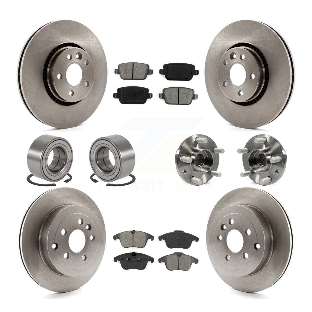 Kit de patins de rotor de frein, roulement de moyeu avant et arrière (10 pièces) pour Land Rover LR 08-11