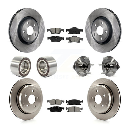 Kit de chaussures de plaquettes de Rotor de frein à disque de roulement de moyeu avant et arrière pour Jeep Grand Cherokee W