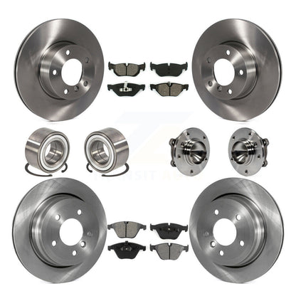 Kit de roulements de moyeu avant et arrière, Rotors et plaquettes de frein à disque (10 pièces) pour BMW 328