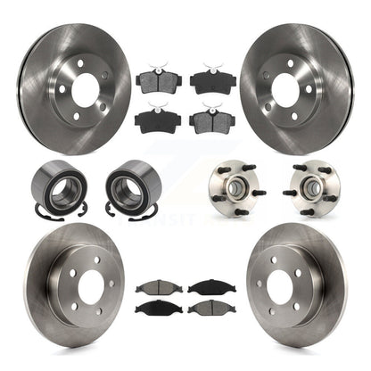 Kit de Rotor de frein à disque et de patins de roulement de moyeu avant et arrière (10 pièces) pour Ford Mustang