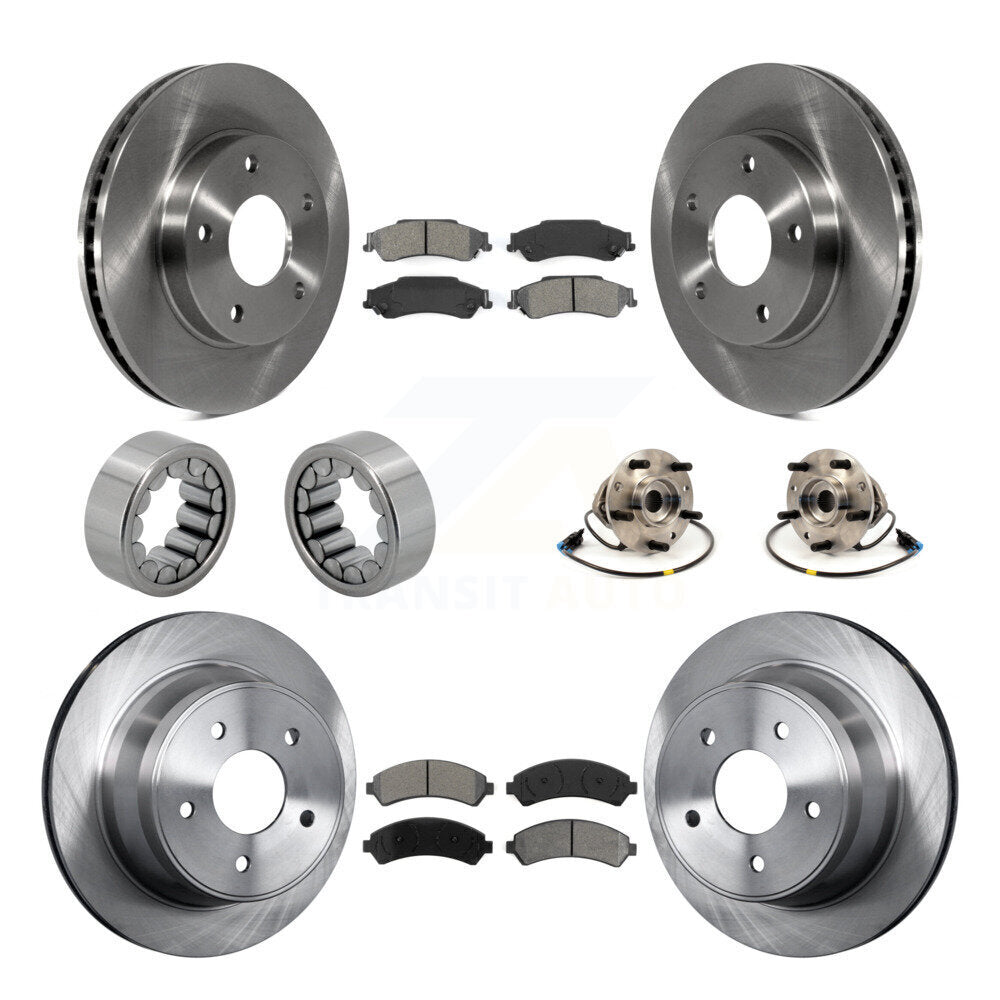 Kit de chaussures de plaquettes de Rotor de frein, roulement de moyeu avant et arrière (10 pièces) pour Chevrolet GMC Blaze