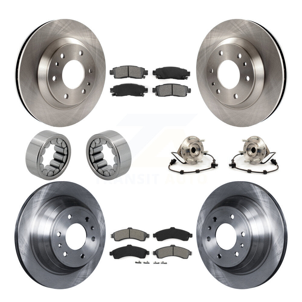 Kit de Rotor de frein et de patins de roulement de moyeu avant et arrière (10 pièces) pour GMC Envoy Chevrole