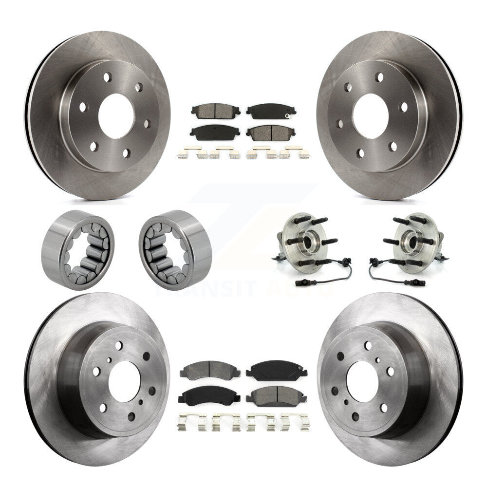 Kit de patins de rotor de frein à disque, roulement de moyeu avant et arrière (10 pièces) pour GMC Sierra 150