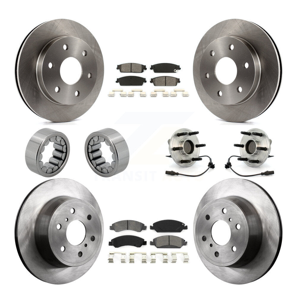 Kit de patins de rotor de frein à disque, roulement de moyeu avant et arrière (10 pièces) pour GMC Sierra 150