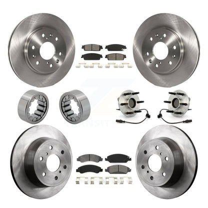 Kit de chaussures de plaquettes de Rotor de frein, roulement de moyeu avant et arrière (10 pièces) pour Chevrolet GMC Sierr