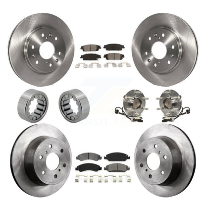 Kit de patins de Rotor de frein, roulement de moyeu avant et arrière (10 pièces) pour GMC Sierra 1500 Taho