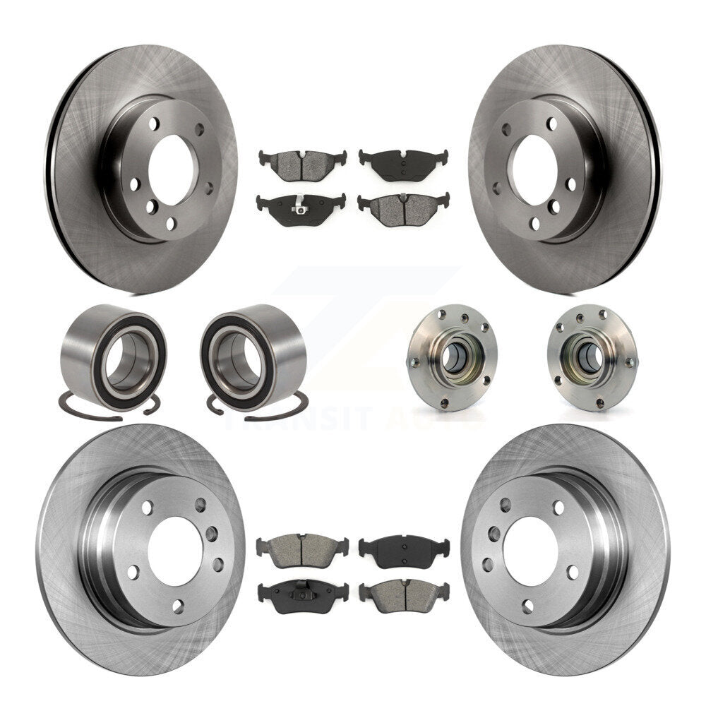 Kit de Rotor de frein et de patins de roulement de moyeu avant et arrière (10 pièces) pour BMW 318i 328i 328i