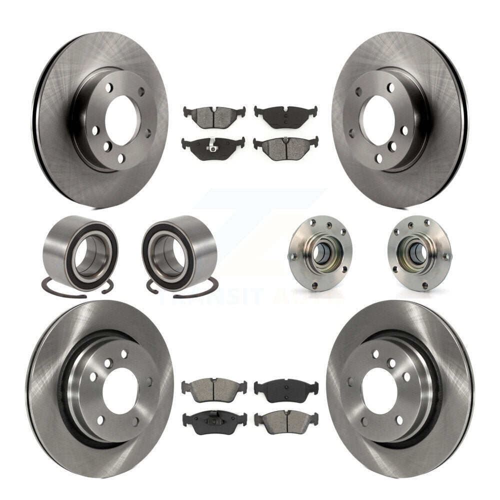 Kit de Rotor de frein à disque et de patins de roulement de moyeu avant et arrière (10 pièces) pour BMW 328i 328i