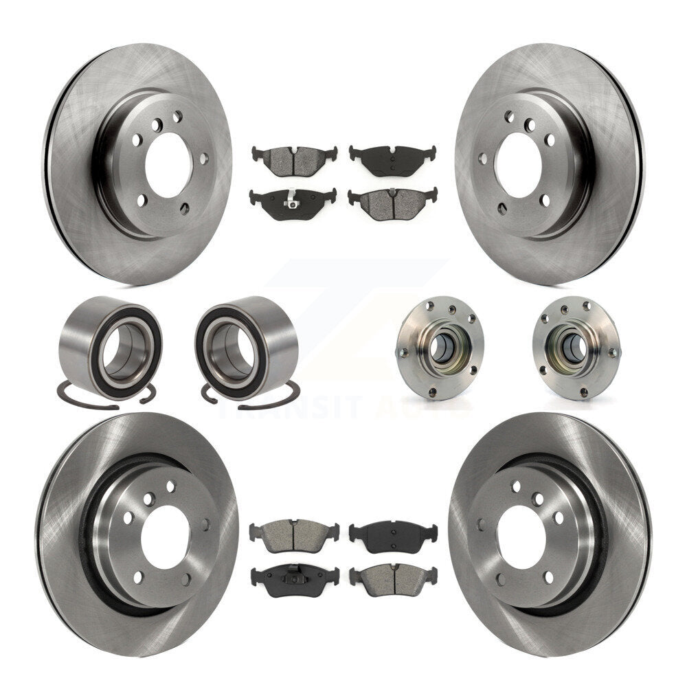 Kit de Rotor de frein et de patins de roulement de moyeu avant et arrière (10 pièces) pour BMW 325i 325Ci 328
