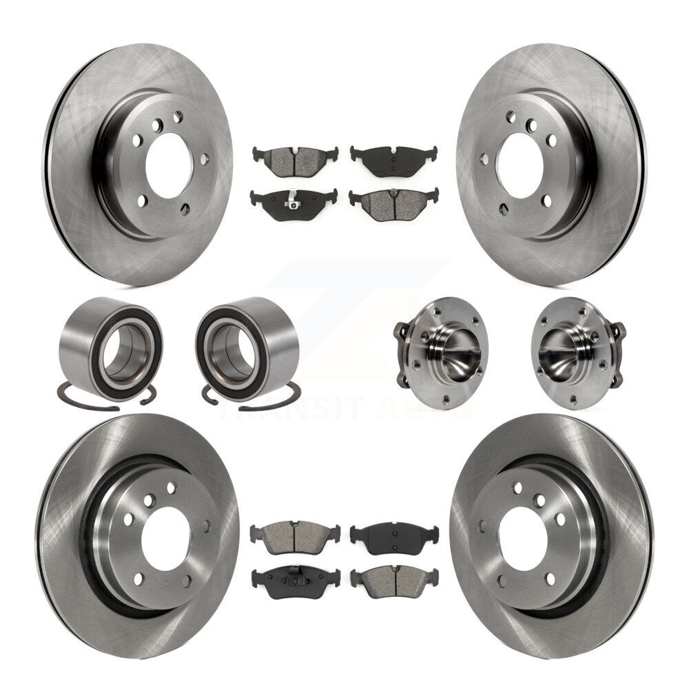 Kit de Rotor de frein à disque et de patins de roulement de moyeu avant et arrière (10 pièces) pour BMW 325C 2006