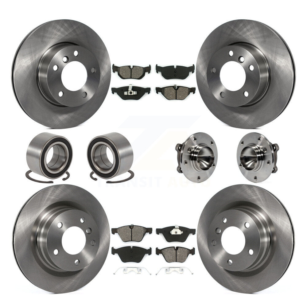 Kit de patins et rotors de frein, roulement de moyeu avant et arrière, 10 pièces, pour BMW 328i 323i 325