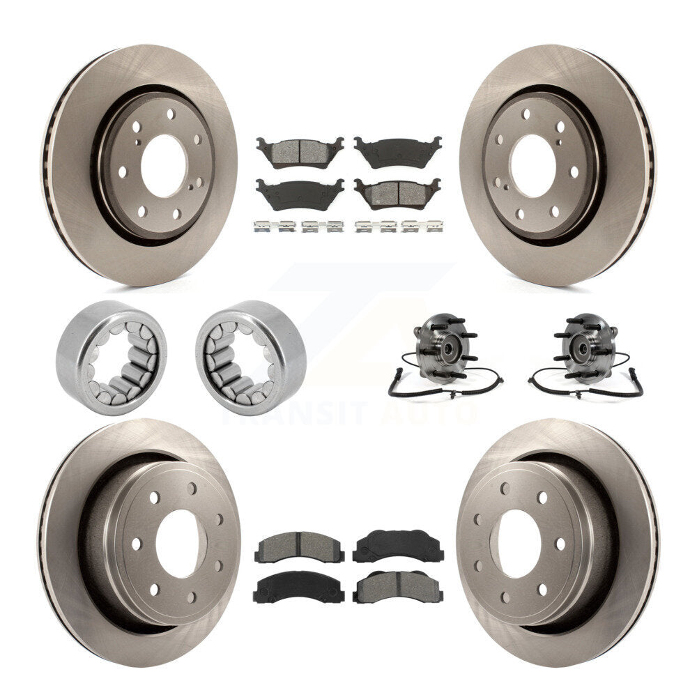 Kit de rotor de frein et patins de frein, roulement de moyeu avant et arrière (10 pièces) pour Ford F-150 4W 2014