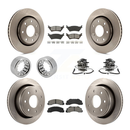 Kit de rotor de frein et patins de frein, roulement de moyeu avant et arrière (10 pièces) pour Ford F-150 4W 2014