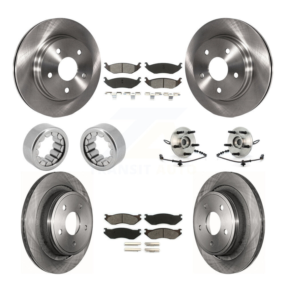 Kit de Rotor de frein à disque et de patins de roulement de moyeu avant et arrière (10 pièces) pour Dodge Ram 150