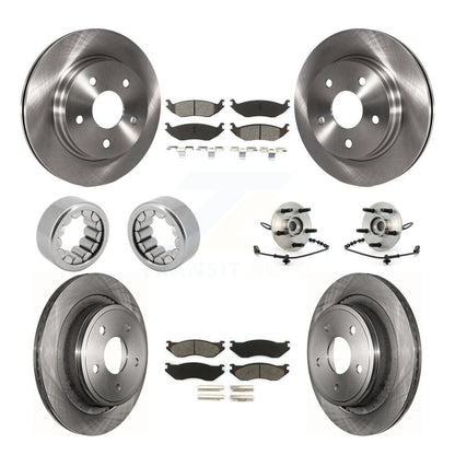 Kit de Rotor de frein à disque et de patins de roulement de moyeu avant et arrière (10 pièces) pour Dodge Ram 150