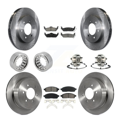 Kit de Rotor de frein et de patins de roulement de moyeu avant et arrière (10 pièces) pour Lincoln Mark LT 4W