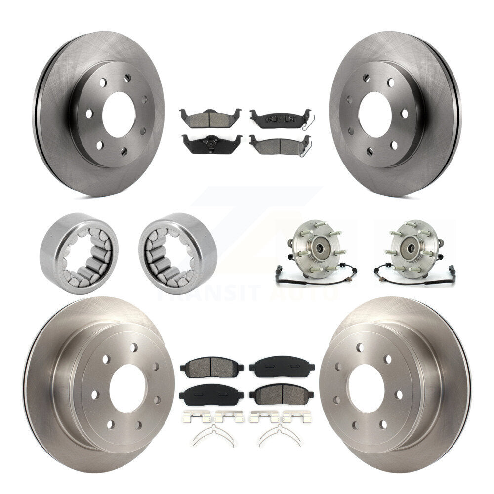 Kit de Rotor de frein et de patins de roulement de moyeu avant et arrière (10 pièces) pour Lincoln Mark LT 4W