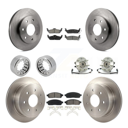 Kit de Rotor de frein et de patins de roulement de moyeu avant et arrière (10 pièces) pour Lincoln Mark LT 4W